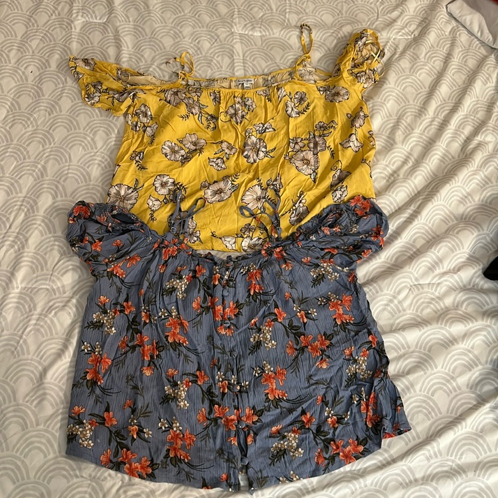 Floral off shoulder top bundle